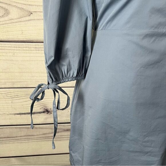 Lulus Dusty Blue Open Back V Neck A-Line Mini Dress - Picture 7 of 13